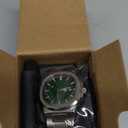 Men Quartz Movement Watch Waterproof Luminous Men's Watch, Stainless Steel Strap Business Watches (Green)