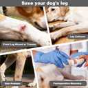 Dog Knee Brace, Breathable Dog Leg Sleeve to Stop Licking, Adjustable Elbow Pads for Dogs Front Back Leg, Dog Elbow Protector for Post-Surgery Recovery Elbow Injuries, Small, Grey