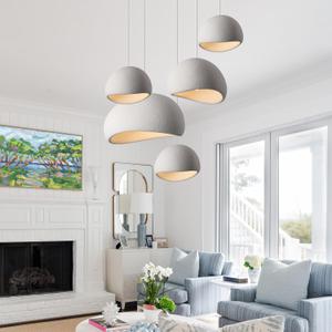 Wabi Sabi Pendant Light 23.6in,Japandi Dining Room Large Chandelier | Wabi Sabi Decor,Japanese Lamp Hanging Lamp Simple Chandelier for Living Room Kitchen Island Hotel Bedroom Restaurant Cafe