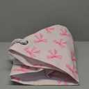 Burbuja Pink Bow Round Storage Basket with Cotton Rope Handles, Laundry Basket for Blankets, Toys, Nursery, Living Room Decoration (A61)