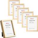 Mini Picture Frames, 6 Pack, 2.5x3.5 inch Small Photo Frames, Multi-Display Options for Desk, Shelf, Wall Mount Perfect for Baby Photos, Polaroids, and Gifts, Gold