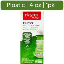 Playtex Baby AntiColic Nurser Bottle with PreSterilized Disposable DropIns Liners, Closer to Breastfeeding, 4 Ounce Bottle, 1 Count