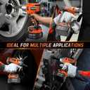 1300N.m(960Ft-lbs) Cordless Impact Wrench 1/2" Brushless High Torque Impact Wrench with 2x 4.0Ah Batteries, 6 Sockets, Charger, Extension Bar for Car, RV, Truck Wheel Lug Nuts