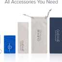 GUDVUE Blue Light Glasses, Computer/Gaming/TV/Phones Glasses for women, Anti Glare/UV400/Eye Strain (Gray Brown)