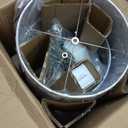 Lavish Home Ceramic Table Lamps for Living Room Set of 2 - Double Gourd Vintage Style Lights Table Lamps for Bedroom, Living Room, or Office with Efficient LED Bulbs (Blue) 