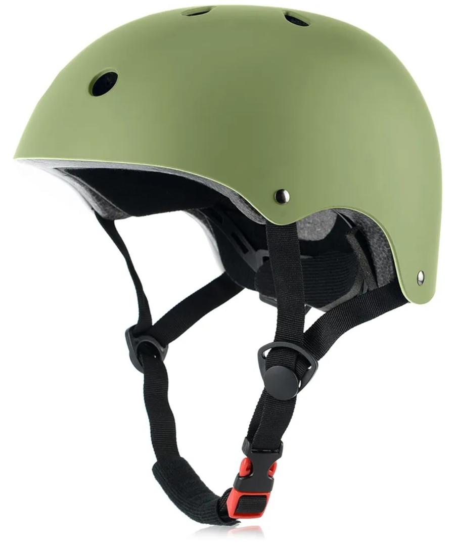 Kids Bike Helmet, Adjustable and Multi-Sport, from Toddler to Youth, 3 Sizes (Matte Forest Green, 55-58cm)
