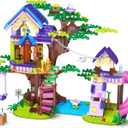 Treehouse Building Set - Friendship Treehouse Building Kit with Slides, Swing, Animals - Creative Forest Toy Construction Set Gift for Kids 6 7 8 9 10 - 751Pcs