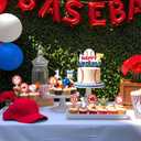 2 x 25 Pcs Baseball Cake Topper & Cupcake Toppers Baseball Birthday Decorations Sports Theme Party Decorations