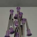 DenicMic Solar Lights Outdoor 10 Pack Waterproof Purple LED Yard Garden Patio Backyard Pathway Walkway Landscape Path Lawn Outside Solar Christmas Lights Outdoor