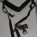 Waka Rapid Camera Neck Strap with Quick Release and Safety Tether, Adjustable Shoulder Sling Strap for Nikon Canon Sony Olympus DSLR - Black