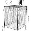 Kalolary 5 Packs Plant Protectors with Cover from Animals, 20''Large Square Wire Plant Cage Metal Garden Plant Protection Chicken Wire Cloche for Plant Flowers Vegetable (20'' x12.6''x 12'')