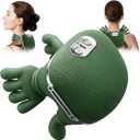 Neck Massager with Heat, Bionic Portable Shiatsu Neck and Back Massager, Electric Shoulder Massagers with Fingers for Pain Relief Deep Tissue, Simulated Human Hand Design 4D Kneading, Green