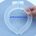 3 x Large Ice Collar - Reusable Neck Cooling Wrap for Hot Weather & Outdoor Activities, Quick Cooling Relief for Summer (Bigger Neck Cooler- Clear)