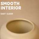 Black Small Porcelain Pet Urn with Wooden Paw Lid  Ceramic Cremation Urn for Doggo, Kitty or Fur Baby Ashes 2.9''x2.9'' Sealing Well, Elegant Decorative Memorial Display Urn