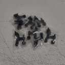 HOMOTEK 8 Pack Hinge Pin Black Door Stopper,Adjustable Deluxe Heavy Duty Door Stopper 2-1/2"x1-3/4,with Black Rubber Bumper Tips