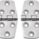 DEPILA 2/4PCS Stainless Steel 316 Marine Hardware Casting Hinge Door Hinge for Boat Yacht RV- Size: 76mm x 40mm Lock