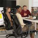 ELABEST Mesh Office Chair,Ergonomic Computer Desk Chair,Sturdy Task Chair- Adjustable Lumbar Support & Armrests,Tilt Function,Comfort Wide Seat,Swivel Home Office Chair (Eucalyptus)