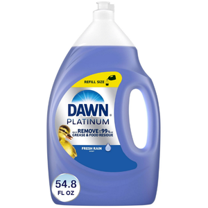 Dawn Platinum Dish Soap Liquid, Dishwashing Liquid, Grease Removal, Fresh Rain, 54.8oz Bundle