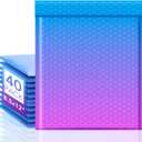 Fuxury Bubble Mailers 8.5x12" 40 Pack Padded Envelopes Usable Size 8.5x11" Thick Mailing Envelopes Bubble Opaque Padded Mailers Shipping Bags for Mailing Jewelry Makeup Small Business #2 BluePurple