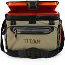 Arctic Zone Titan Deep Freeze Cooler - Zipperless Hardbody Cooler - Small & Large Capacity- Beach & Camping Cooler - Deep Freeze Insulation, HardBody Liner, and SmartShelf (Moss)