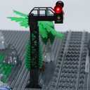 Building Block Railway Track LED Signal Light Intelligent Suitable for Railway Station Rail and Road Kit Small Particle Building Blocks Light Lighting Kit Block Gifts Compatible with Lego