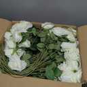 Tigeen 150 Pcs Artificial Silk Roses Flowers Bulk for Weddings, Valentine's Day & Home Decor - Realistic Long Stem Flowers(White)