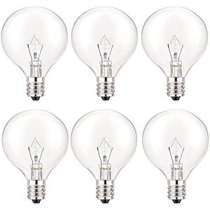 SerBion 40 Watt Light Bulbs E12 Candelabra Base 120Volt Round Light Bulb for Chandelier Table Lamp Wall Sconces Candle Lamp Wax Melter (Soft Warm White)