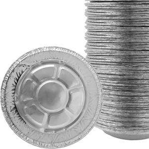 6in Pie Disposable & Recyclable Mini Aluminum Foil Pans for Baking, Pack of 50