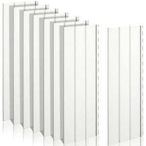 Landical 8 Pcs 12" W x 35" L Mobile Home Skirting Vinyl Underpinning Panel Vinyl Skirting White Panels Wood Grain 40 Mil Thickness House Panels for Mobile Home Kit(Without Holes)