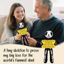 Crochet Skeleton Gift for Dad Birthday, Funny Fathers Day Appreciation Present from Daughter Son Teens, Unique Best Father Ever Keepsake for Grandpa Step Bonus Dad Papa Holiday Gag Gifts
