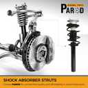 PAROD Front Shock Absorber Struts fit for 2008-2013 BMW 128i, 135i, 2013 135is, 2006 325i, 2007-2013 328i, 2006 330i, 2009-2011 335d, 2007-2013 335i, 2011 335is, Replace#11374 11373