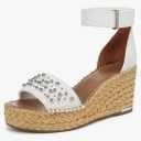 Franco Sarto Womens Clemens Raffia Espadrille Wedge Sandals, 7 1/2