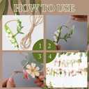 Norme 2 Pcs Wildflower Birthday Party Decorations Banner Metal 3D Flower Happy Birthday Garland Garden Spring Tea Fairy Party Decorations for 16 21st 30th 40th 50th 60th 70th