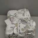 Levtex Home Pisa Reversible King/Cal King Quilt Set (106x92in) with 2 Pillow Shams (36x20in) - Floral Peacock - Grey, Taupe - 100% Cotton King Size Quilt Bedding Set - Lightweight, Soft, Pre-Washed