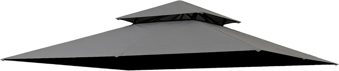 Vantco Replacement Gazebo Cover Compatible with ABC 11X11,The Top Compatible with Master 11X11 Steel Frame Gazebo,(Gray)