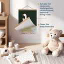 ZTGDA Silly Goose Wall Art Poster for Nursery and Playroom – Cute Bow Goose Hanging Print with Frame, Farm Animal Decor for Kids Room,Toddler Room,Library Reading Room 16x12inch (Green)