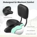 MOONCOOL Oversized Bike Seat with Adjustable Backrest, 12" 12" Wide Padded Saddle for Bicycles, Tricycles & Exercise Bikes, Memory Foam & Shock-Absorbing, Waterproof PU, Fits 7/8" Seat Posts