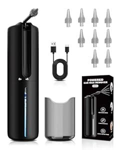 Upgraded Ear Wax Removal, Electric Ear Cleaner, Safe and Efficient Ear Cleaning, 4 Pressure Modes, 10 nozzles, Electric Earwax Cleaning Kit for Earwax Buildup