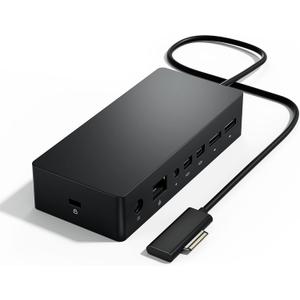 Surface Pro Docking Station,Surface Dock with 90W Power Supply,Gigabit Ethernet,Mini DP*2,USB 3.0 * 4,Audio Compatible with Surface Pro 9/8/7/X/6/4/3,Surface Book,Surface Go,Surface Laptop/Laptop go