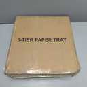 Desk Organizers and Accessories, 5-Tier Paper Letter Tray Organizer with File Holder, Desktop Organizer for Office Supplies (Black) (12" x 12" x 12")