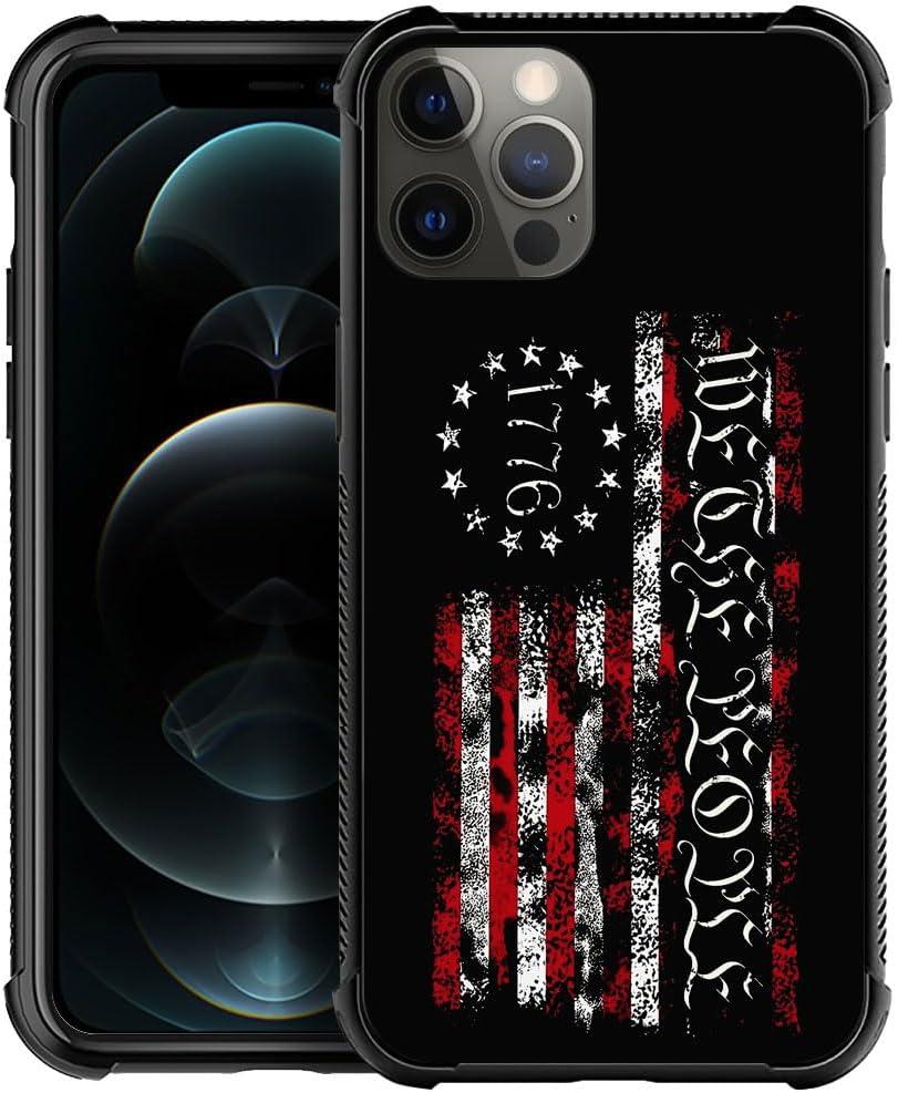 DAIZAG Compatible with iPhone 13 Pro Max Case,All-Round Protection Shockproof Anti-Scratches TPU Cover,Cases for Man Woman-Classic American Flag 1776 we The People