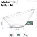 BESTVIP 12 Pack 20oz Angled Disposable Serving Bowls - Clear Plastic Serving Bowls for Party, Party for Chips, Snacks, Fruit, Salad - Bowls for Parties, Daily Use, Catering,Halloween, Christmas