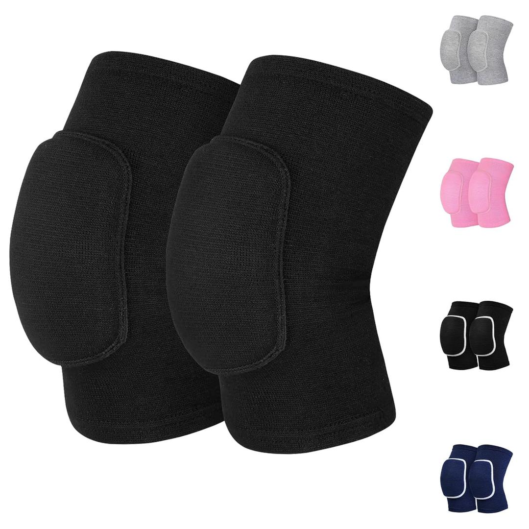 HISFFOG Volleyball Knee Pads for Women, Men, Youth, Girls, Kids, Knee Brace for Volleyball Basketball Football Dance Yoga Tennis Running Cycling Workout Climbing Wrestling (Small, Black)