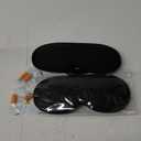 Weighted Sleep Mask for Women Men(2 Pack), 3D Contoured Eye Masks for Sleep, Best Blackout Eye Mask for Travel, Meditation, Airplane, Memory Foam, Adjustable Strap, Black