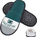 Slippers for Guests, 11.2 inch,Disposable & Reusable Non-Slip Hotel Slippers with Storage Bag, Soft Cotton Guest Slippers for Women & Men,Non-Slip for Home, Gym,Party (Green, XL)