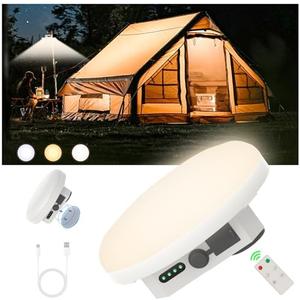 Camping Tent Light LED Rechargeable Portable Hanging Lantern with Remote,IPX5 Waterproof Outdoor Lights with Battery Power, Camp Lamp Light for Glamping Indoor Outages Car Repair