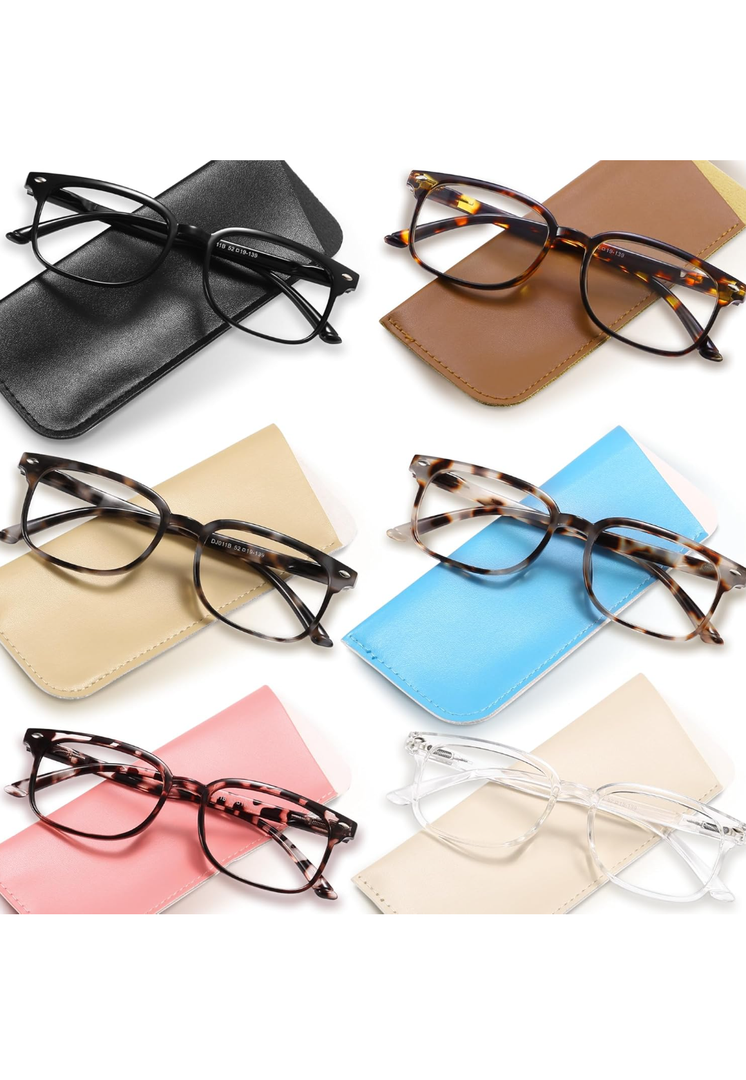 NOVIVON 6 Pack Reading Glasses for Women, Reading glasses men, Blue Light Blocking Readers, Computer eye glasses, Cheaters