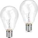 40 Watt Replacement Bulb, E17 sockets 2 Pack Light Bulb.for Mirror lightsand Other Indoor Lighting fixtureswith Clear Glass Construction