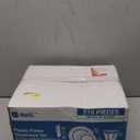 Reli. Plastic Plates for Party | 210 Pieces | White w/Gold Rim | Plates and Napkins Party Supplies | Disposable Dinnerware Set for 30 Guests | Dinner & Dessert Pack, Pre-Rolled Gold Cutlery Set, Cups