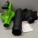 Greenworks 48V (24V x 2) Cordless Brushless Leaf Blower/Vacuum (520 CFM / 240 MPH) with Bag, Powerful & Efficient for Yard Debris Cleanup, Includes (2) 4.0Ah Battery & Dual Port Charger